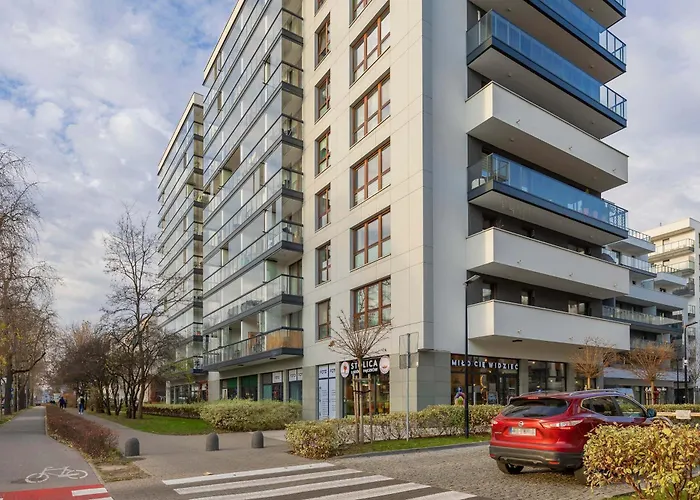 아파트 Family Cybernetyki With Ac And Parking By Renters 바르샤바